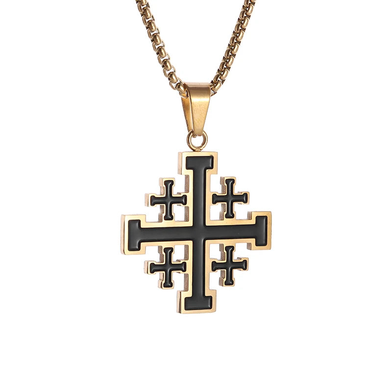 Medieval Jerusalem Crusader Cross Necklace