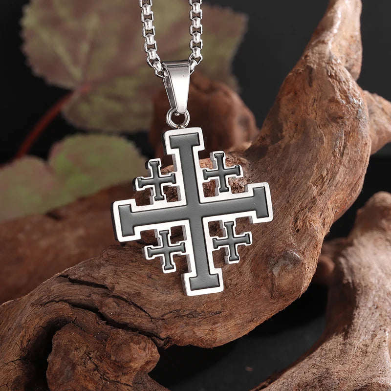 Medieval Jerusalem Crusader Cross Necklace